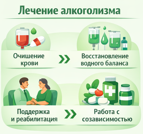 лечение алкоголизма в Печорах этапы